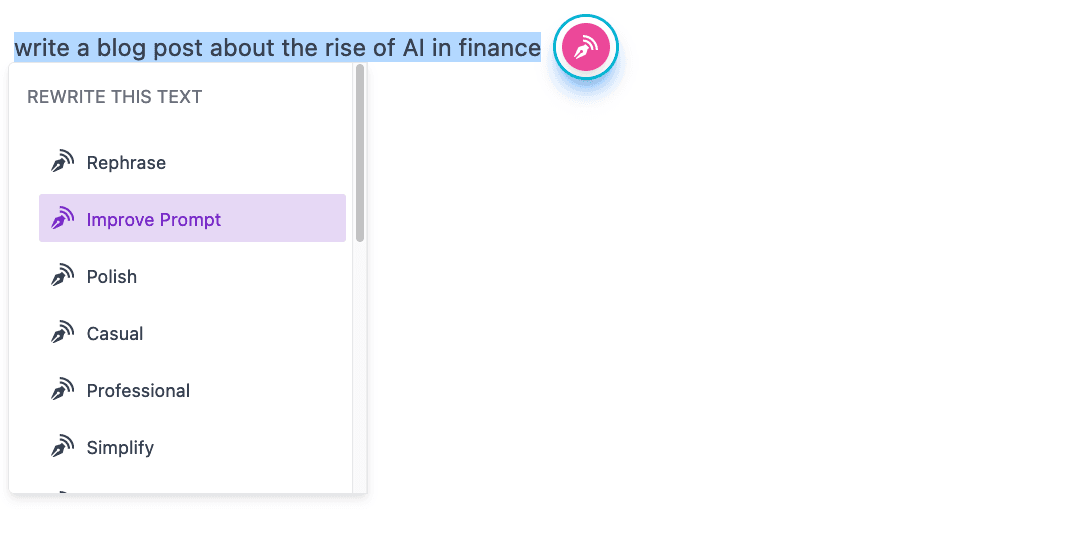 improve prompt step one