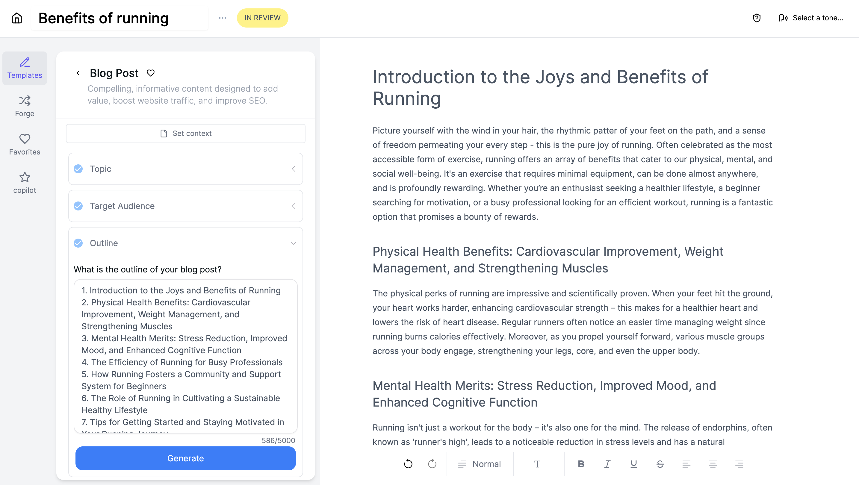 blog builder with doc